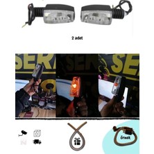 GMS Cg Modifiye Şeffaf Camlı Sinyal 2 Adet - Turuncu Ampul (+Buji Kablo Kılıfı)