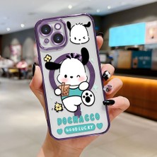 Ucuc iPhone 15 Uyumlu Şeffaf Arka Yüzeyli Manyetik Darbeye Dayanıklı Silikon Kılıf