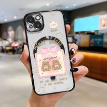 Ucuc iPhone 14 Plus Uyumlu Şeffaf Arka Yüzeyli Manyetik Darbeye Dayanıklı Silikon Kılıf