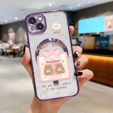 Ucuc iPhone 14 Plus Uyumlu Şeffaf Arka Yüzeyli Manyetik Darbeye Dayanıklı Silikon Kılıf