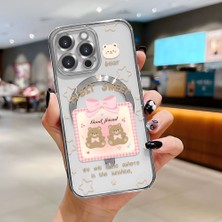 Ucuc iPhone 14 Pro Uyumlu Şeffaf Arka Yüzeyli Manyetik Darbeye Dayanıklı Silikon Kılıf