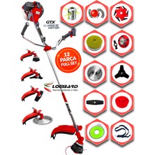 Cros Lombard Italy Feronza 527X Yan Tipi Benzinli Ot Çalı Çim Biçme Tırpanı+ 12 Pcs Komple Bahçe Setli