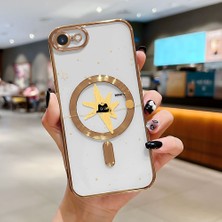 Ucuc iPhone 7/8/se 2020 2022 Uyumlu Şeffaf Arka Yüzeyli Manyetik Darbeye Dayanıklı Silikon Kılıf