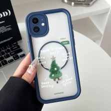 HONTINGA iPhone 11 Uyumlu Şeffaf Magsafe Wireless Köşe Düşüme Önleyici Basitlik Anti Düşme Kamera Korumali Ağaç Deseni Silikon Telefon Kılıfı K7-0093
