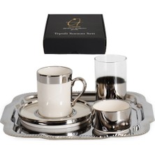 İpek Ipek Kahve Takımı 2 Li Tepsili Silver STL057