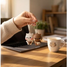 ADA 3D Dudu ve Bubu Bel Çantalı Set Figür Anahtarlık Sevgililer Günü Çift Hediyesi