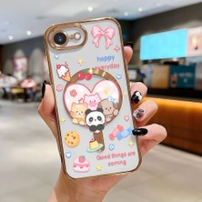 Ucuc iPhone 16E Uyumlu Şeffaf Arka Yüzeyli Manyetik Darbeye Dayanıklı Silikon Kılıf