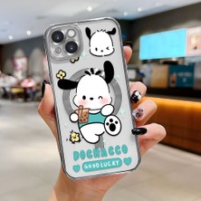 Ucuc iPhone 14 Plus Uyumlu Şeffaf Arka Yüzeyli Manyetik Darbeye Dayanıklı Silikon Kılıf