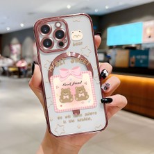 Ucuc iPhone 14 Pro Uyumlu Şeffaf Arka Yüzeyli Manyetik Darbeye Dayanıklı Silikon Kılıf