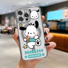 Ucuc iPhone 14 Pro Uyumlu Şeffaf Arka Yüzeyli Manyetik Darbeye Dayanıklı Silikon Kılıf