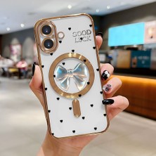 Ucuc iPhone 16 Uyumlu Şeffaf Arka Yüzeyli Manyetik Darbeye Dayanıklı Silikon Kılıf