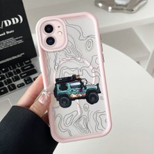 HONTINGA iPhone 12 Uyumlu Şeffaf Magsafe Wireless Köşe Düşüme Önleyici Basitlik Anti Düşme Kamera Korumali Araba Deseni Silikon Telefon Kılıfı K7-0090