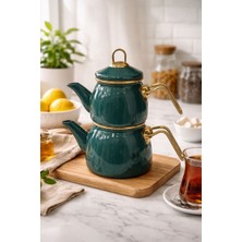 Pr Home Emaye Mini Model Emaye Çaydanlık Petrol Yeşili