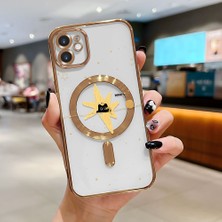 Ucuc iPhone 11 Uyumlu Şeffaf Arka Yüzeyli Manyetik Darbeye Dayanıklı Silikon Kılıf