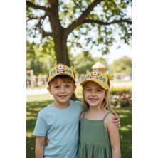 Aware Time Kitti 5-8 Yaş Unisex Bebek & Çocuk Aksesuarlı Yazlık Şapka