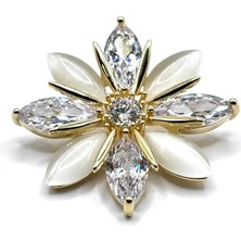 Nish&Chic Sedef Çiçeği Broş