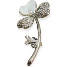 Nish&Chic Sedef Kalpli Arı Figürlü Broş