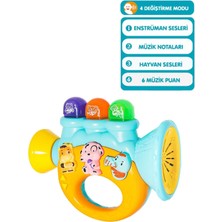 Feyza Design Işıklı ve Müzikli Bebek Trompeti - Eğlenceli Aktivite Oyuncağı