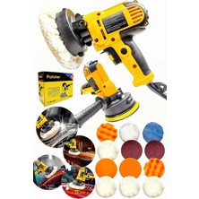Moonshop Alman Seri Tam Profesyonel 15 Parça Set 125 mm Zımpara Araba Pasta Cila Polisaj Makinesi...