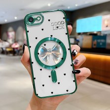 Ucuc iPhone 7/8/se 2020 2022 Uyumlu Şeffaf Arka Yüzeyli Manyetik Darbeye Dayanıklı Silikon Kılıf
