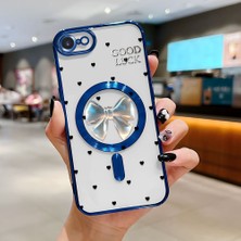 Ucuc iPhone 7/8/se 2020 2022 Uyumlu Şeffaf Arka Yüzeyli Manyetik Darbeye Dayanıklı Silikon Kılıf