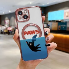 Ucuc iPhone 15 Uyumlu Şeffaf Arka Yüzeyli Manyetik Darbeye Dayanıklı Silikon Kılıf