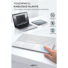 Neffo Touchpadli Kablosuz Klavye Sessiz Tuş Bilgisayar Tablet