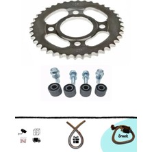 NCR Cg Arka Dişli 40T + Dişli Vida Takoz Seti Tel Jant Uyumlu (+Buji Kablo Kılıfı)