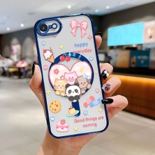 Ucuc iPhone 7/8/se 2020 2022 Uyumlu Şeffaf Arka Yüzeyli Manyetik Darbeye Dayanıklı Silikon Kılıf