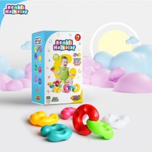 Feyza Design Eğitici ve Eğlenceli Renkli Halkalar - 18 Parça Motor Beceri Geliştirici