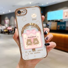 Ucuc iPhone 7/8/se 2020 2022 Uyumlu Şeffaf Arka Yüzeyli Manyetik Darbeye Dayanıklı Silikon Kılıf