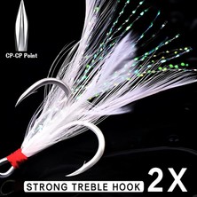 Hokkaido 6 Adet No:6 Papağan Gaga,beyaz Simli Tüylü,üçlü Iğne,iğne Boyu 19.5 mm (Ortanca Boy)