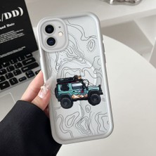 HONTINGA iPhone 12 Uyumlu Şeffaf Magsafe Wireless Köşe Düşüme Önleyici Basitlik Anti Düşme Kamera Korumali Araba Deseni Silikon Telefon Kılıfı K7-0090