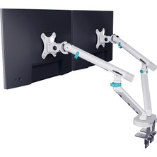 Digitus Özel Tasarım Çiftli Monitör Kolu Max 35" 10KG Taşıma Kapasiteli Mekanik Yaylı Hızlı Vidasız Montaj