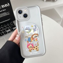 HONTINGA iPhone 14 Uyumlu Şeffaf Magsafe Wireless Köşe Düşüme Önleyici Basitlik Anti Düşme Kamera Korumali Sevimli Kedi Deseni Silikon Telefon Kılıfı K7-0086