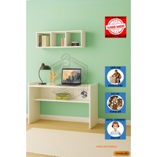 Mobilyanı Tasarla Tamamı Mdf Duvar Raflı Çalışma Odası Seti