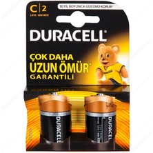 Aesco Mey Ithalat® Duracell Alkalin C Orta Boy Pil 2'li Paket