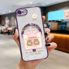 Ucuc iPhone 7/8/se 2020 2022 Uyumlu Şeffaf Arka Yüzeyli Manyetik Darbeye Dayanıklı Silikon Kılıf