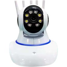 Aesco Mey Ithalat® LED Aydınlatmalı 5 Antenli Motorlu 1080P Wifi Kamera Sensörlü