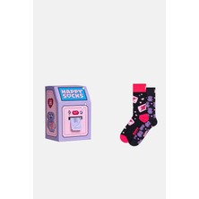 Happy Socks - Çok Renkli Bilet ve Köpek Desenli 2\'li Pamuklu Çorap Seti