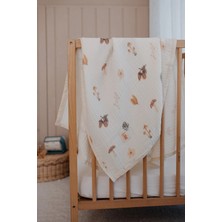 Lollie Baby&Kids Organik 4 Kat Müslin Battaniye Bebek Çocuk 80X100 cm - Forest