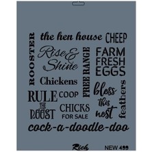Aesco Mey Ithalat® Rich New Seri N-499 Stencil 35X25 cm