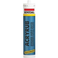 Aesco Mey Ithalat® Soudal Acryrub Silikonize Mastik 310 ml Antrasit
