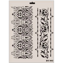 Aesco Mey Ithalat® Rich Dantel Seri DN-902 Stencil 35X25 cm