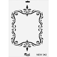 Aesco Mey Ithalat® Rich New Seri N-342 Stencil 35X25 cm