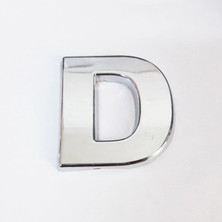 Aesco Mey Ithalat® Cemax D Harfi  3,75 cm Krom Yapışkanlı