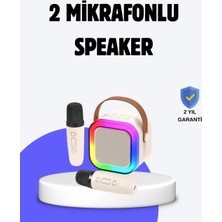Aesco Mey Ithalat® Taşınabilir Bluetooth Karaoke Hoparlör – 2400 Mah Batarya