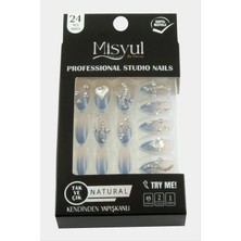 Aesco Misyul Taşlı Takma Tırnak 24 Adet