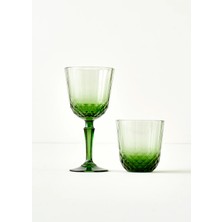 Bella Maison Colore Kesme Bardak-Kadeh Seti 12'li Yeşil Zarif Tasarım ve Dayanıklı Yapı