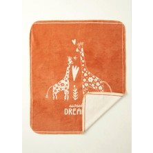 Bella Maison Graffie Pamuklu Bebek Battaniyesi Kiremit (100x120 cm)